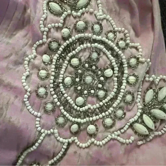 Tambourine Design Beaded Top from India. Hand-beaded. Exclusive brand. Size S - Picture 3 of 5